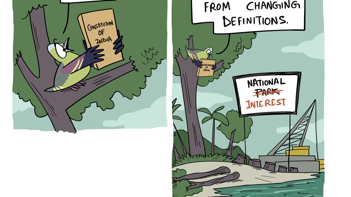 Green Humour by Rohan Chakravarty on the dilution of India’s environmental laws in ‘national interest’